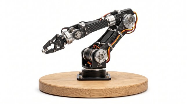 carbon fiber mechanical device mechanical manipulator automation industrial model technology engineering stem education arduino project diy kit electronics servos actuator
