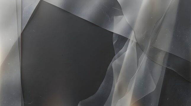 Abstract Layered Translucent Material Background in Dark Gray
