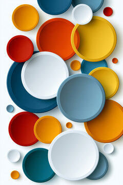 Illustration, interconnected circles in varying colors and sizes symbolizing inclusive communities, minimalist Scandinavian graphic aesthetic, clean white background., offering a unique and highly