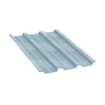 Roofing Material Zinc Aluminum Tiles Vector Illustration