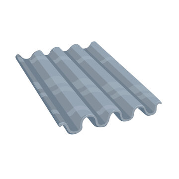 Roofing Material Zinc Aluminum Vector Illustration