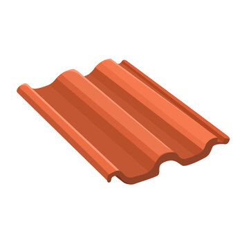 Roofing Material Clay Tiles Vector Illustration