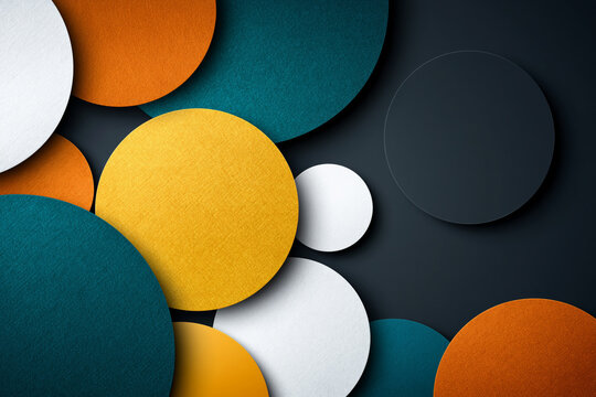 Illustration, interconnected abstract circles with subtle shadows and gradients, representing support networks and inclusion, luxury graphic style., showcasing incredible natural beauty and rich