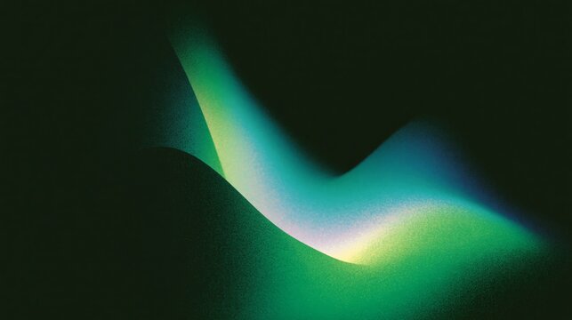 Grainy texture background - Black green vibrant gradient light leak overlay with soft film grain. Abstract colorful lens flare. blur, retro cinematic light effect, creative photo editing wave design