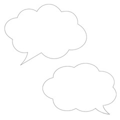 Fototapeta premium Minimal Cloud Speech Bubble Set