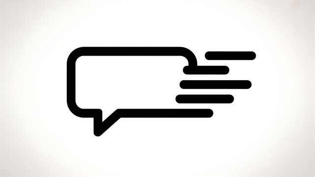 Fast speed speech bubble icon for messaging