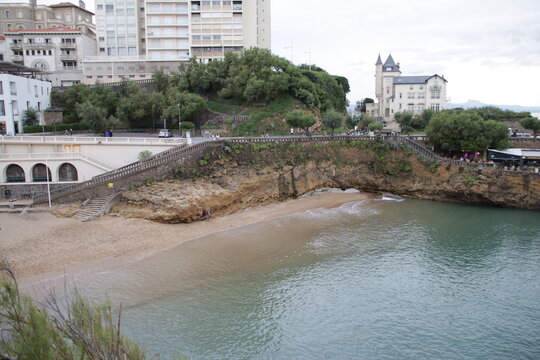 atlantic ocean in biarritz at the pays basque in france 