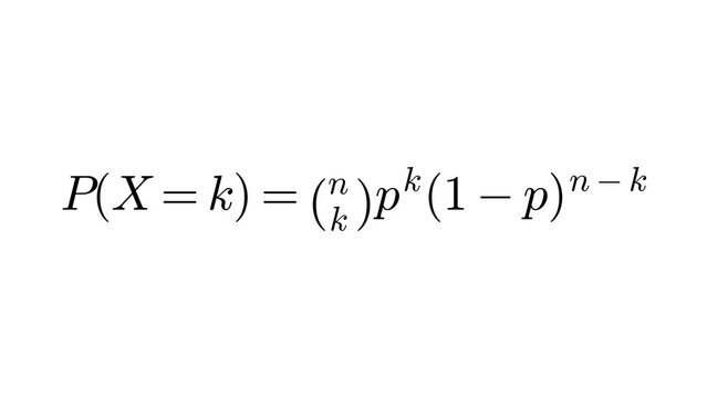 Binomial Distribution, Probability & Statistics formula overlay, black transparent 4K