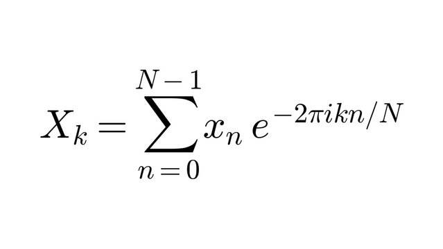 Discrete Fourier, Fourier & Laplace Transforms formula overlay, black transparent 4K