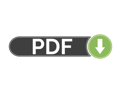 PDF Download Button Icon with File Format Label and Down Arrow Symbol for Document Access
