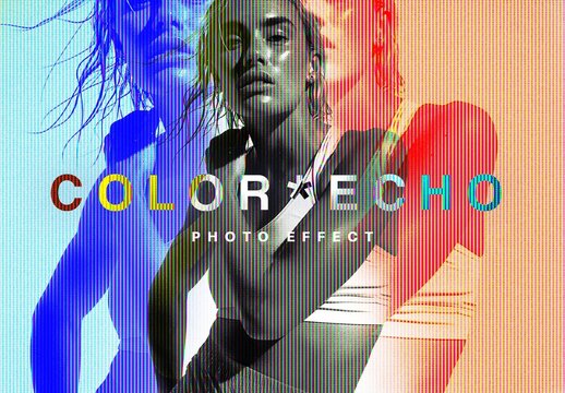 Color Echo Effect For Poster And Social Media Design