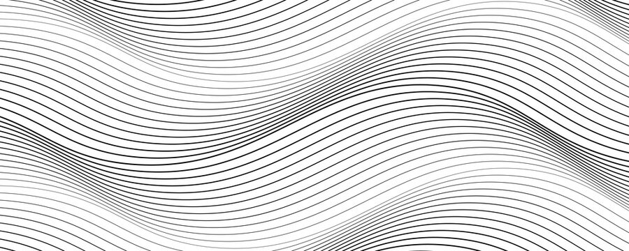 Seamless wave pattern. Water waves. Wavy lines