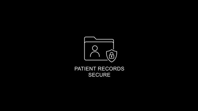 Patient records secure digital animation for healthcare data privacy and medical cybersecurity protection