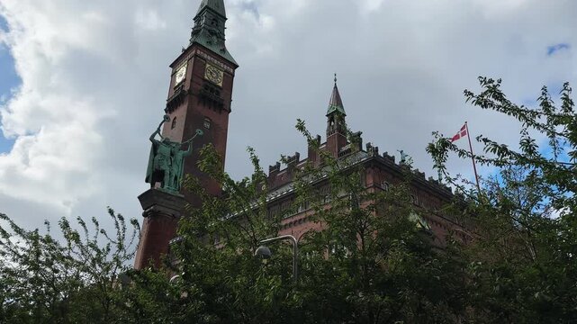 Lur Blowers monument next to City Hall in Copenhagen, Denmark