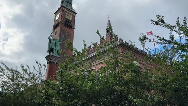Lur Blowers monument next to City Hall in Copenhagen, Denmark
