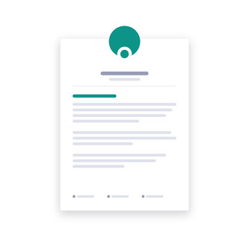 Document template with circle badge header flat design