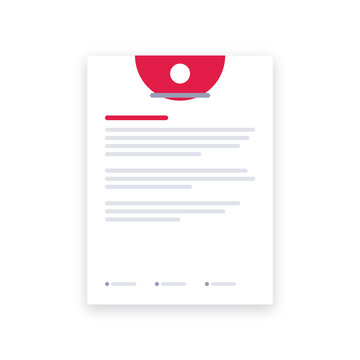 Document template with half circle header flat design