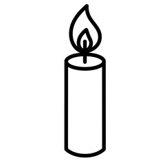 Obraz premium Birthday Candle Outline Icon