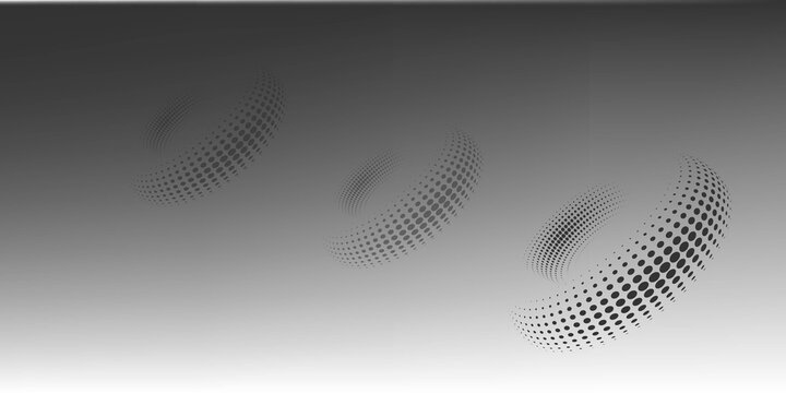 set of Spirograph abstract element on a black background.
