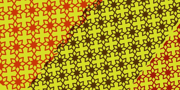 Seamless green Islamic geometric pattern background with traditional star ornament motif.