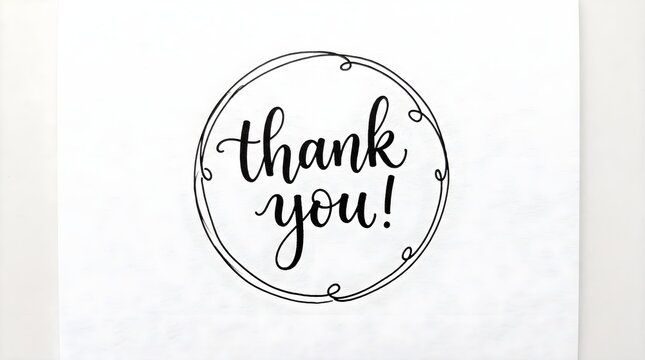 Expressing gratitude and appreciation with a beautifully handwritten 'thank you' message perfect for thanksgiving