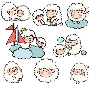 Sheep family and various funny moments