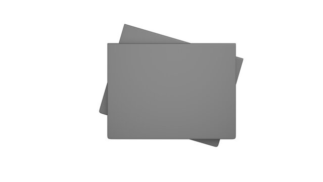 Two overlapping blank sheets of paper on a dark background.