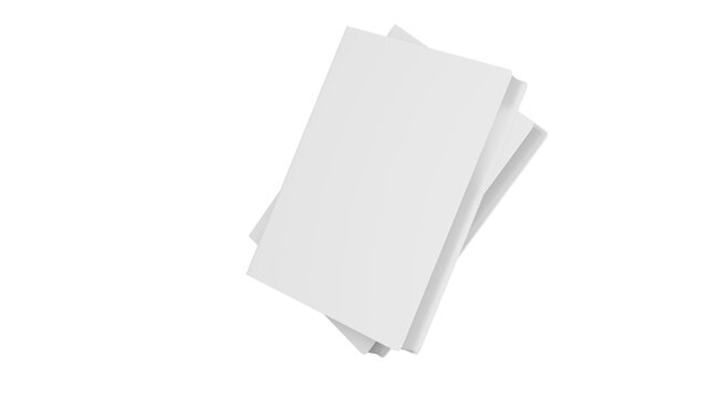 A stack of blank white sheets of paper resting on a dark background.