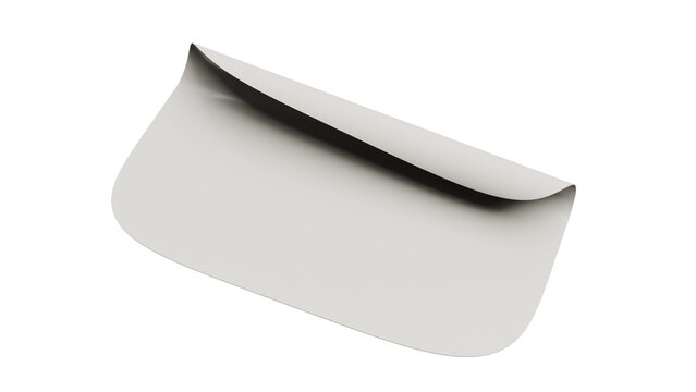 Curved, blank paper sheet with a gentle wave on a dark background.