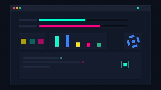Dynamic video dashboard showcasing data visualization in motion.