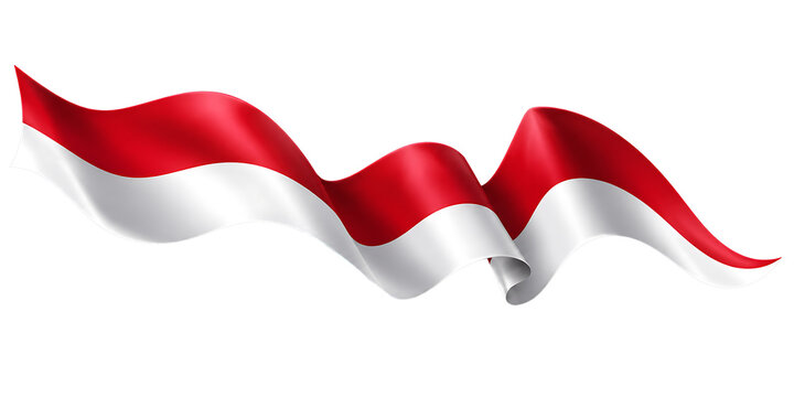 flag of indonesia waving decoration
