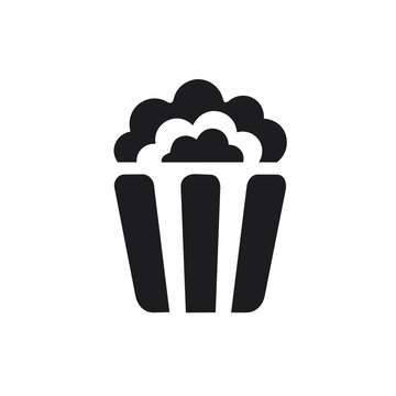 Popcorn bucket vector icon