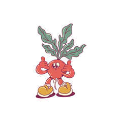 Fototapeta premium vector illustration of a radish