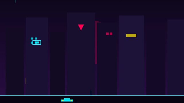 Night Neon Platform Game Scene Preview.