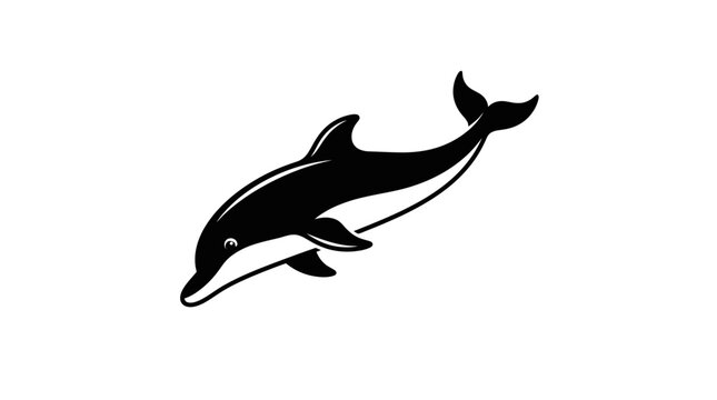 A captivating artistic silhouette portraying a majestic sea creature swimming gracefully across the vast open ocean depths during daytime hours while showcasing incredible natural movement and