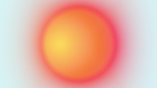 Abstract warm orange red glowing gradient sun circle motion background video