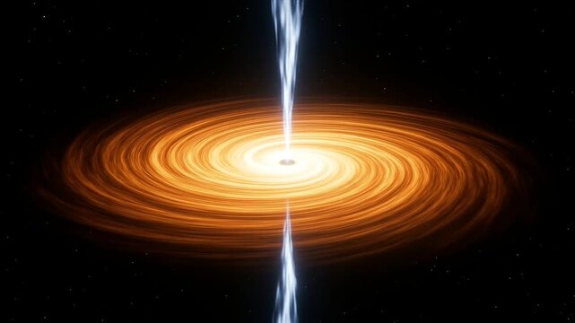 Extremely bright quasar with an accretion disk shooting powerful energy jets