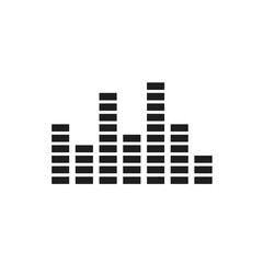 Fototapeta premium Sound Waveform Equalizer Bars Graphic