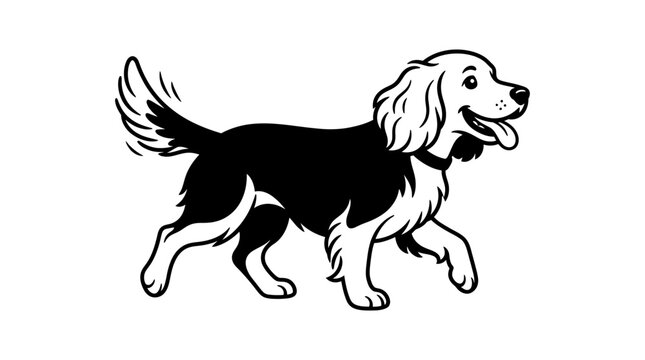 A happy puppy running around joyfully with a wagging tail showcasing playful behavior during a fun outdoor activity in the park while bringing cheerful energy to every animal lover watching