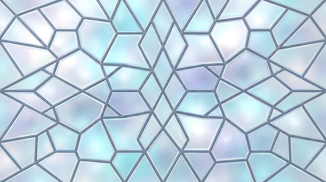 Intricate geometric pattern with soft pastel colors and a blurred effect