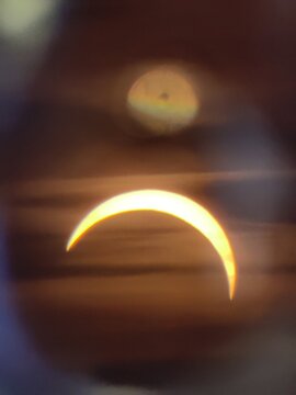 Solar eclipse view over Motzener See lake in Germany August 2026