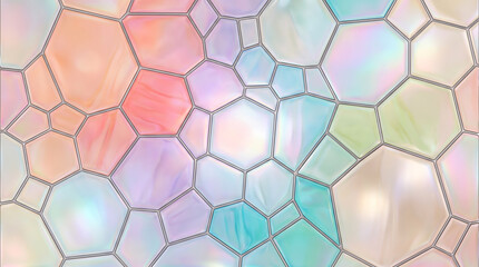 Seamless abstract background with colorful mosaic pattern and soft pastel tones