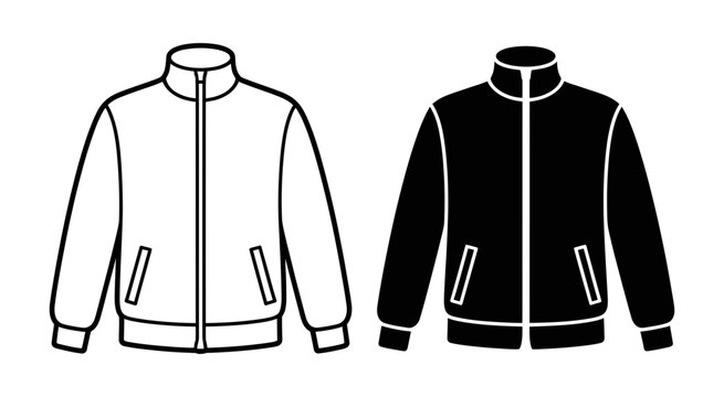 Casual zip up sports track jacket vector illustration