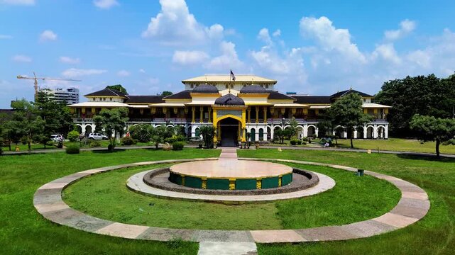 Maimun Palace, a historic royal landmark showcasing Malay architecture, in Medan, North Sumatra, Indonesia on August 2, 2026