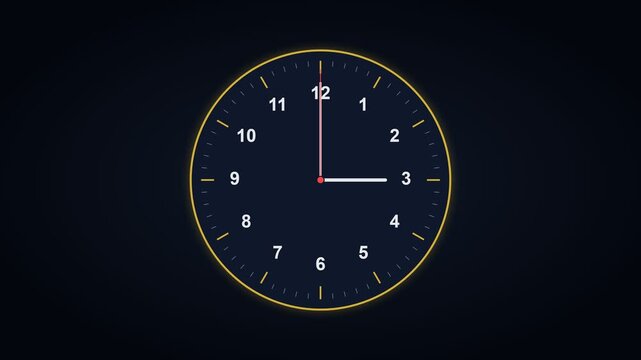 Analog Clock Hands Spinning Fast Time Lapse Deadline Concept - Seamless Loop 4K