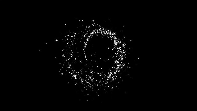 luminous white star sparkle line effect with flowing fairy dust motion, dreamy glowing particles, seamless twinkle loop animation,magic light wand burst, elegant overlay on black screen background 4k