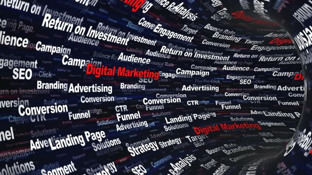 DIGITAL MARKETING Keywords Animation on Tunnel Walls, Background, Loop
