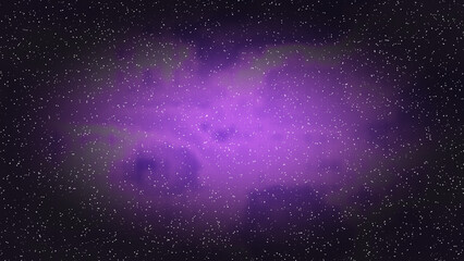 Vibrant purple cosmic nebula glowing amidst countless distant stars in the vast expanse of outer space depicting astronomical wonders and celestial formations creating a sense of awe and © STDIO BLACKHOLE