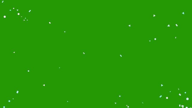 3D confetti explosion animation on greenscreen background. Perfect for celebration themes