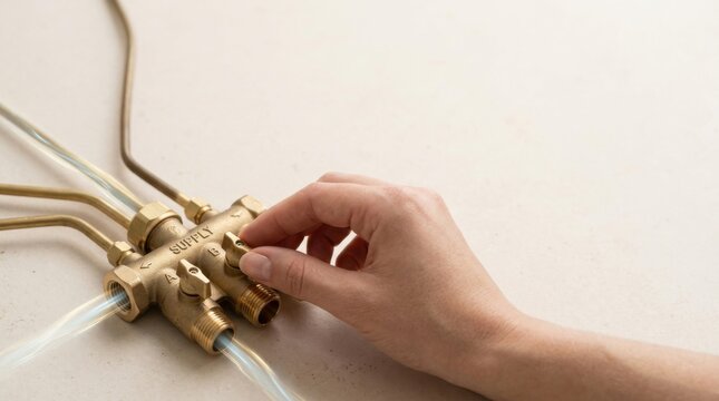 Supplier diversification concept visualized by a person fixing a clock to reduce dependence on one source